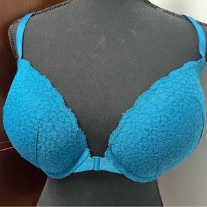 Victorias secret turquoise push up 36DD with lime green accents